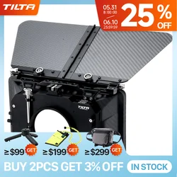 TILTA MB-T12 Scatola opaca in fibra di carbonio 4×5,65 (con morsetto) con supporto singolo per impianto di supporto asta da 15 mm per DSLR 5D4 RED ARRI SONY