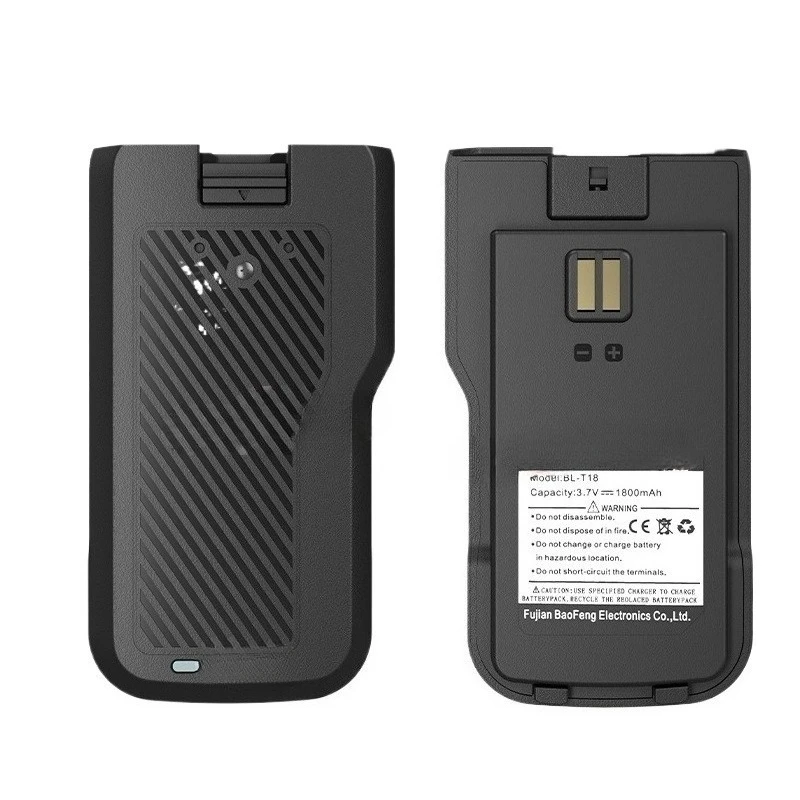 3.7V 1800mAh For Baofeng BF-T18 Walkie Talkie Li-ion Battery Type-C BL-T18 BF-T18 PMR446 Rechargeable Replacements Battery Pack