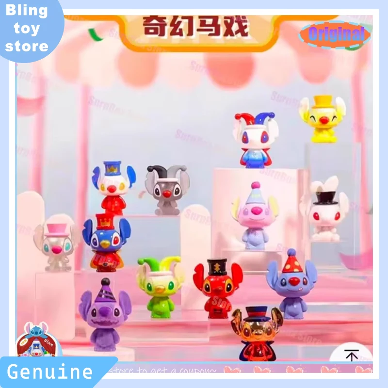 Genuine Disney Mini Stitch Circus Fantasy Series Blind Box Anime Figure Collectible Toy Surprise Trendy Model Decor Birthday