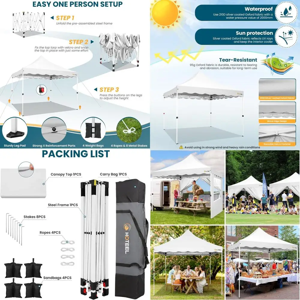

Палатка-шатер 10x10 м, быстросборная, для мероприятий на открытом воздухе, портативная, с сумкой для переноски, белая