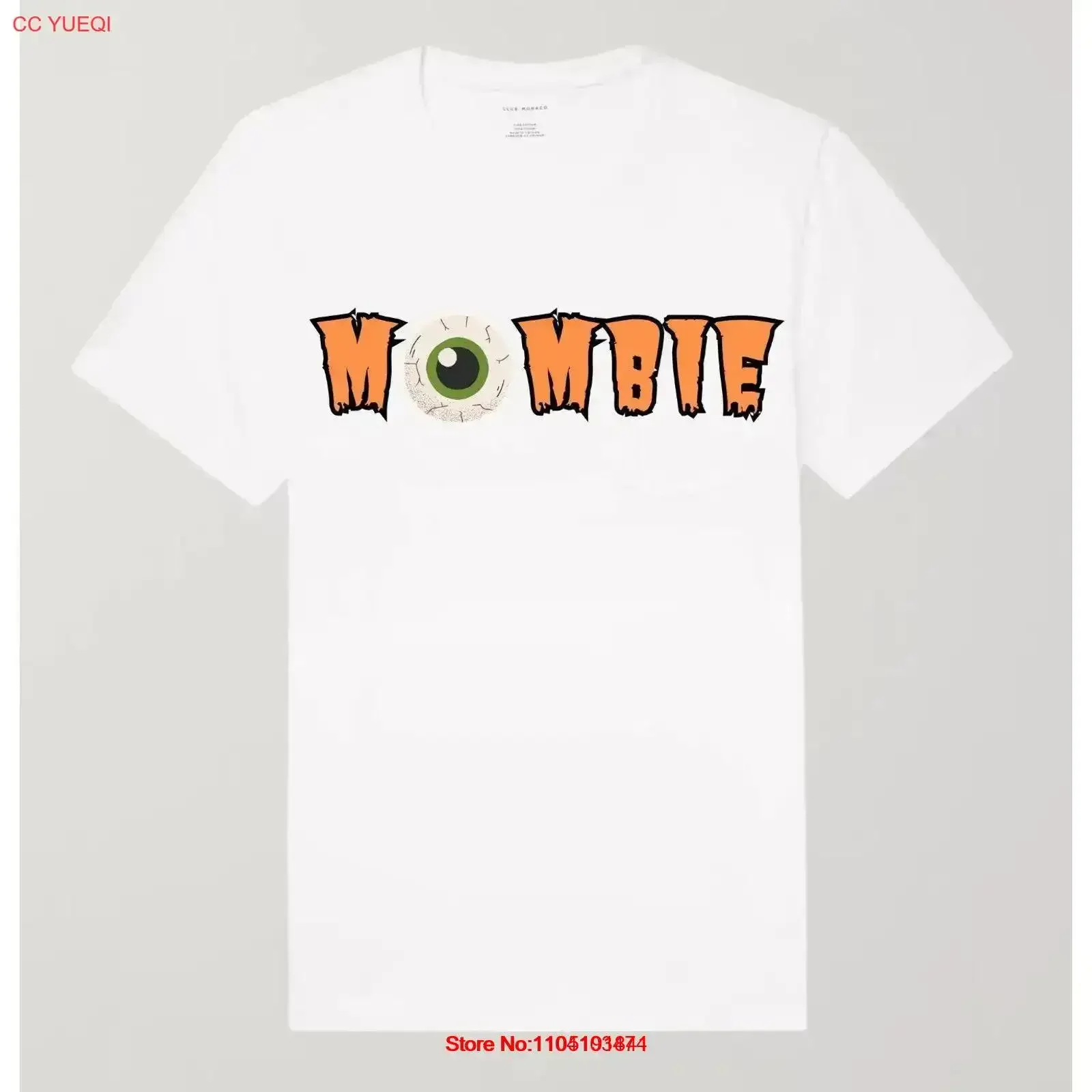 

Mombie T Shirt Halloween Mom zombie vintage Washed fashion Top For Everyday Wear Stretched Stylish Versatile Breathable