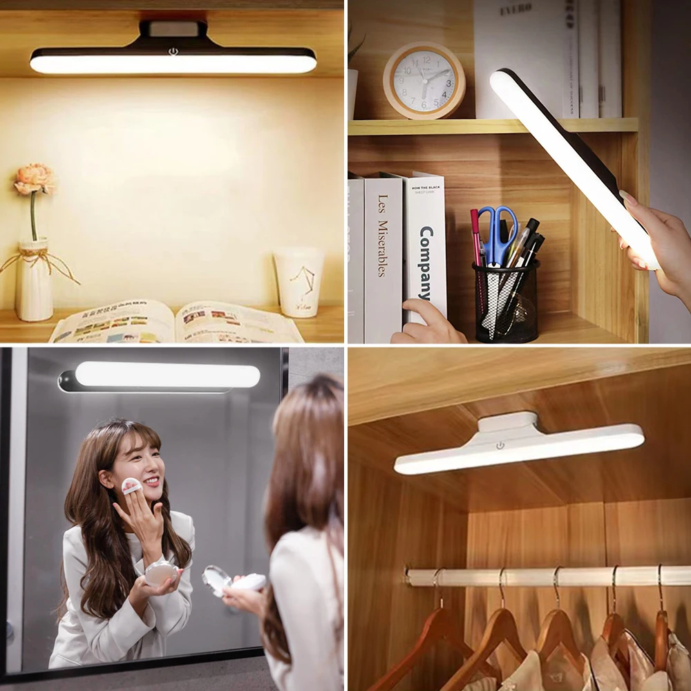 LED Makeup Lamp Light USB Eye Protection Rechargeable Portable Hanging Magnetic Lamp Touch Switch Mirror Light Selfie Light