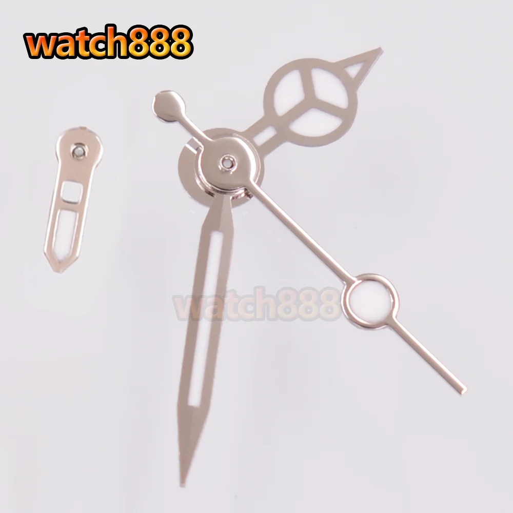 Watch888 NH39 Green luminous Silver Watch hands Fit NH39 Movement Watch parts ladies Watch hands