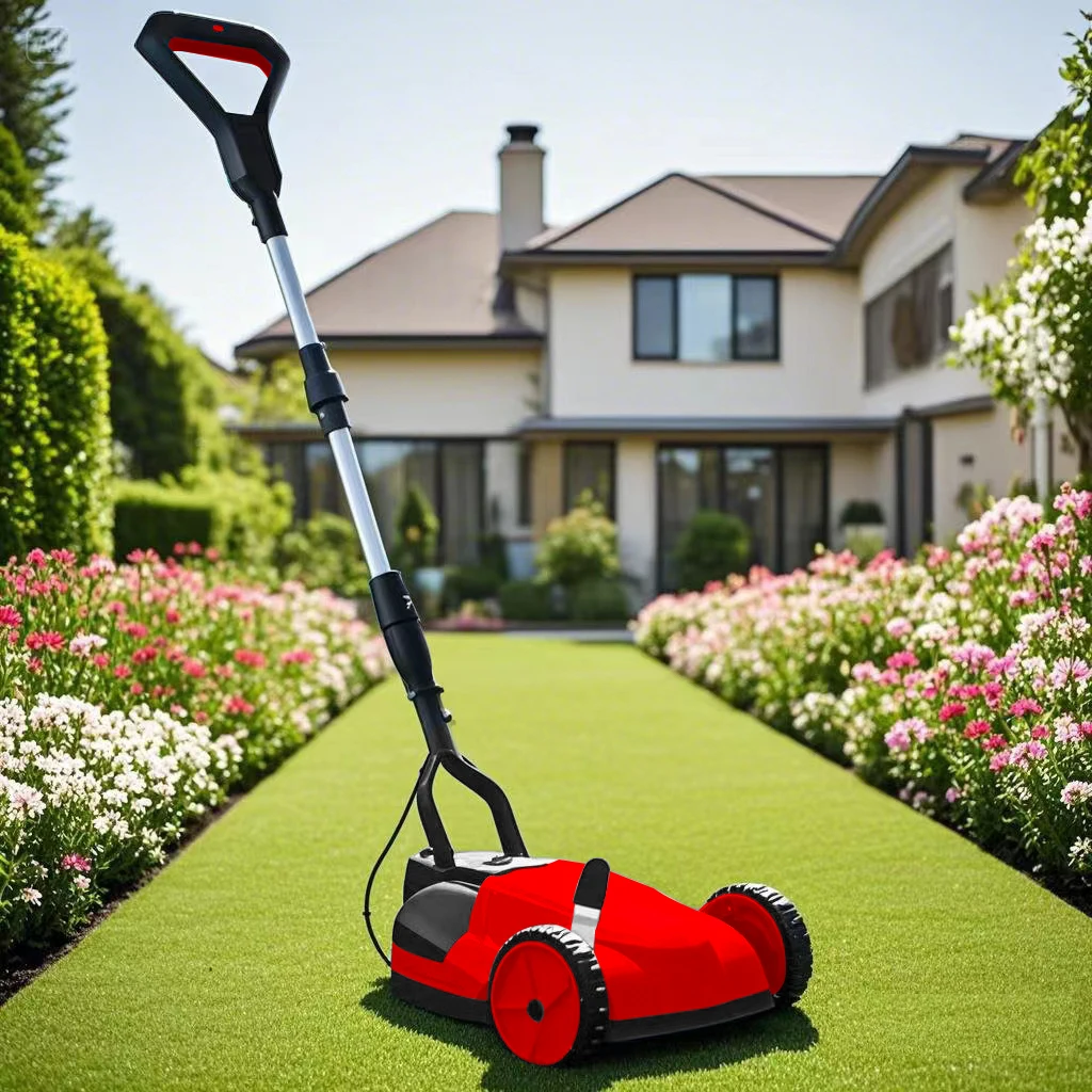 Brushless Cordless Grass Trimmer 21V - Home Portable Cordless Lawn Mower for