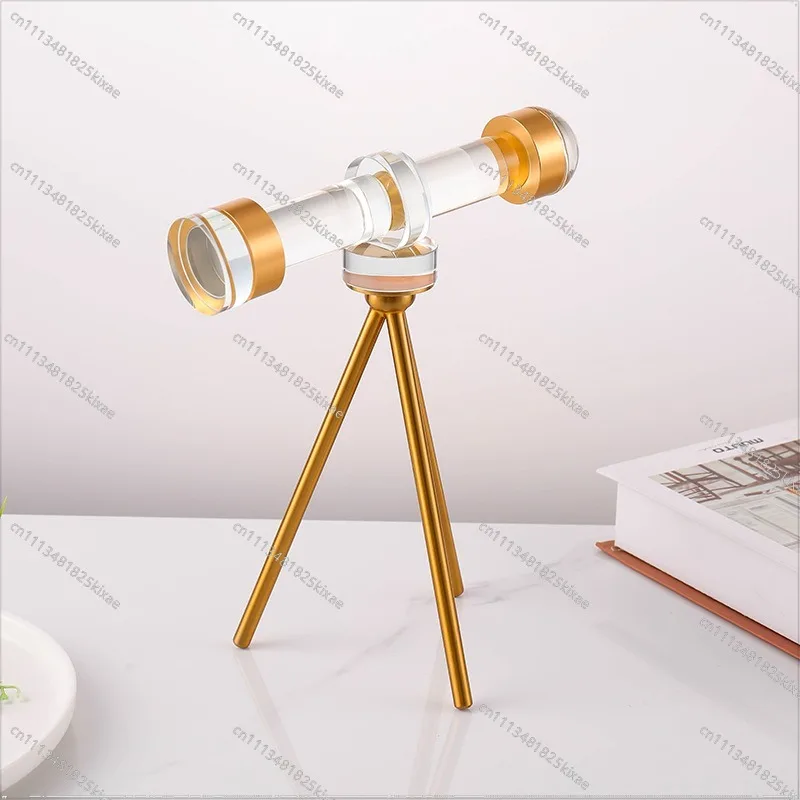 For Simple Light Luxury Astronomical Glasses Ornament Desktop Living Room Model Room Decoration Ornament Water Handicraft