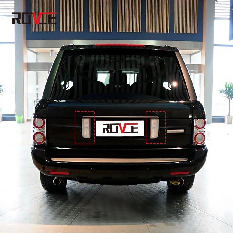 ROVCE Rear Bumper Backup Reverse Lights Reversing License Plate Lamp For Range Rover Vogue 2002-2010 L322 Car Accessories