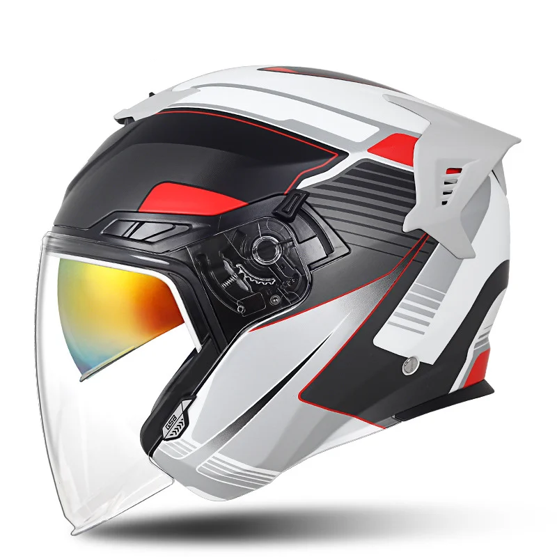 

Motorcycle Helmet Motorcycle Rider Semi-duplex Men's and Women's Personalized Lightweight Four Seasons Riding Helmet