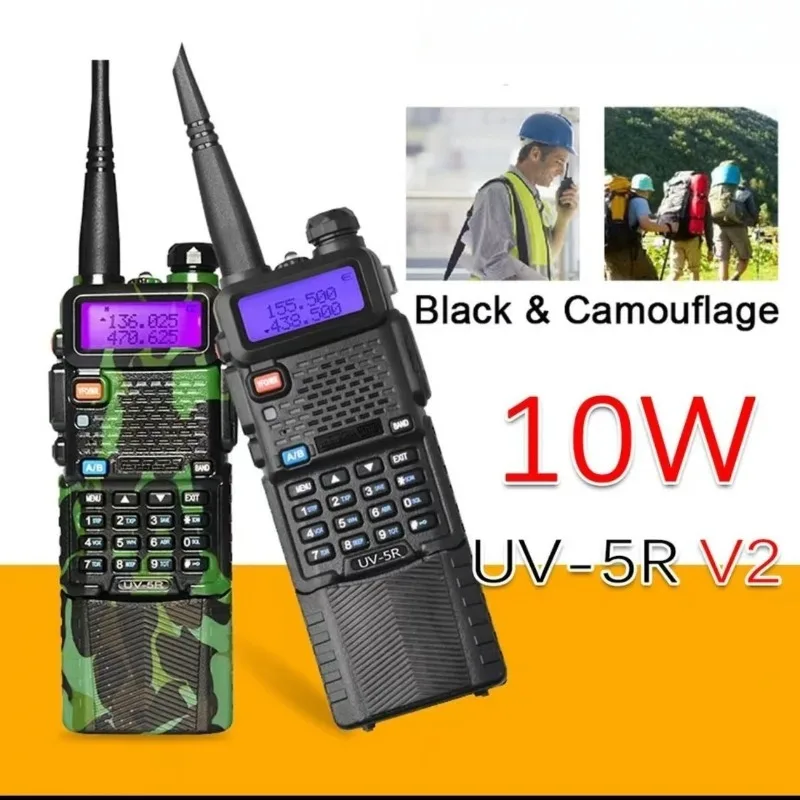 For Baofeng UV5R 8W Dual Band 2-Way Radio with 3800mAh Battery for Outdoor and Commercial Use Long Range Portable Walkie Talkie
