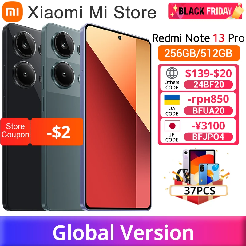 Global Version Xiaomi Redmi Note 13 Pro 4G MediaTek Helio G99-Ultra 67W Turbo Charging 6.67