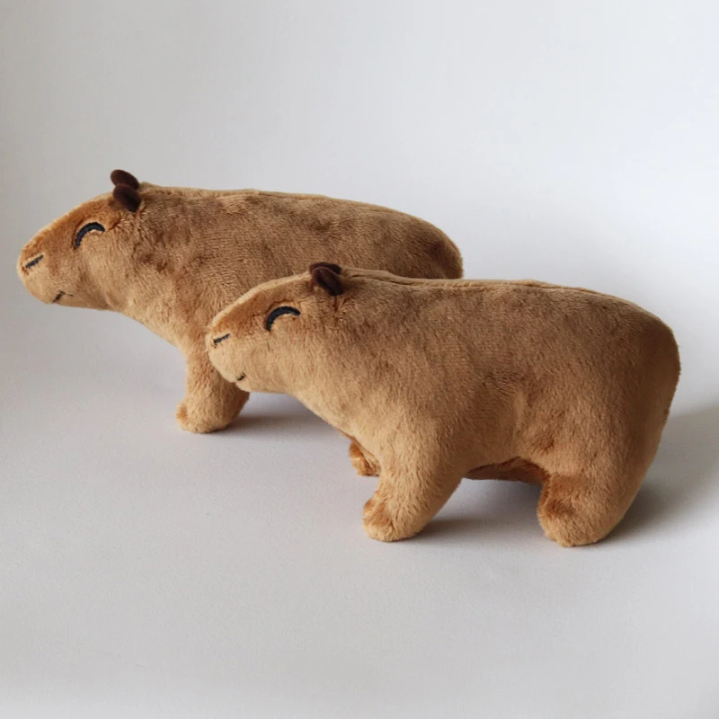 1PC 20cm Capybara Plush Toy Cute Brown Capybara Plush Doll Fluffy Stuffed Animal Dolls Birthday Gift Kids Home Decor