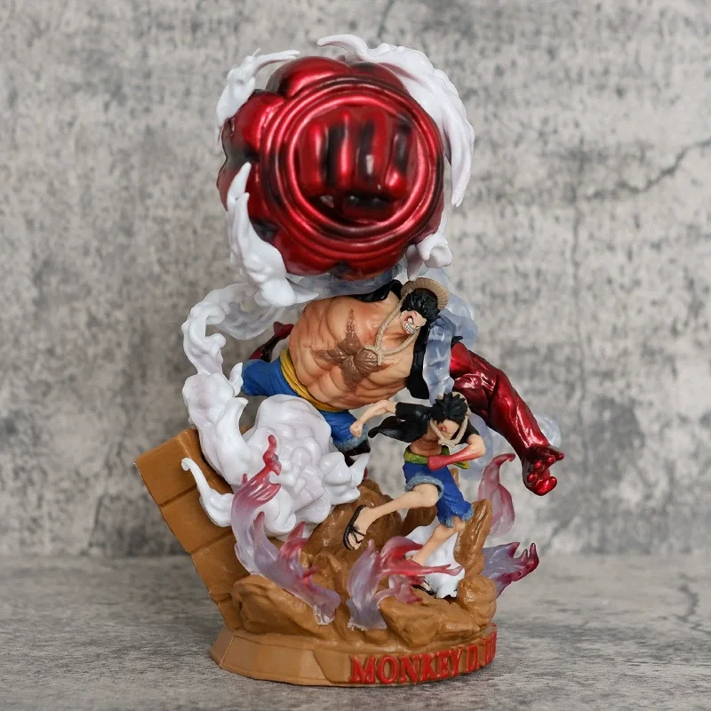 One Piece Monkey D Luffy Gear 4 Action Figure Giant Ape King Gun Big Fist Phantom Luffy 3 Characters Statue For Anime Collector - view 2
