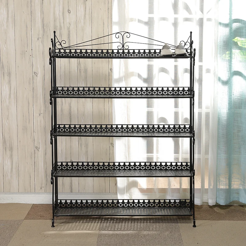 

Простая полка для обуви из кованого железа, многослойная домашняя дверь, прочная многофункциональная электронная****мическая складная бесплатная установка