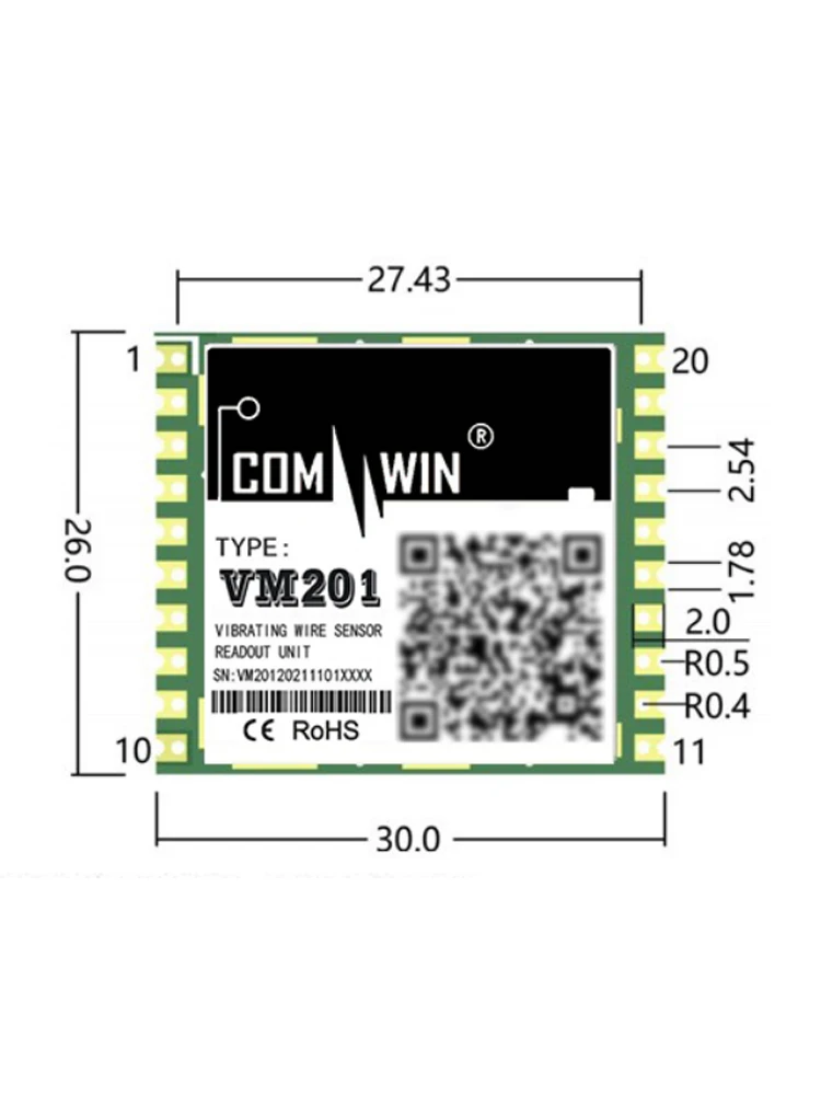 

Модуль считывания вибрационной струны VM201 Частота Температура Низковольтное соединение частоты Встроенный датчик Универсальный Hi
