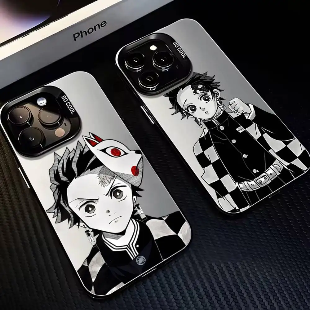

Tanjiro D-Demons S-Slayer Phone Case For iPhone17,16,15,14,13,12,11 Plus,Pro Max Black Matte Shockproof Cover