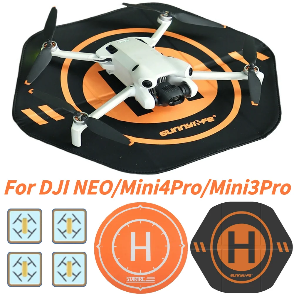 Складной посадочный коврик 35 см, двухсторонний складной посадочный коврик для дрона, водонепроницаемая посадочная площадка для самолета для дрона DJI NEO/Mini4Pro