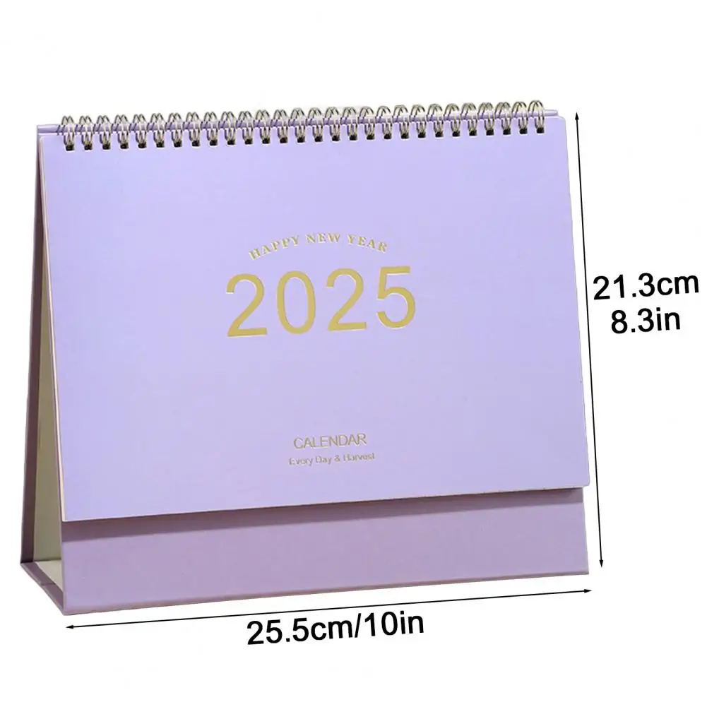 Standing Desk Calendar 2025 Desk Calendar Set with Spiral Binding Monthly Planner Standing Decoration Office Home for Family