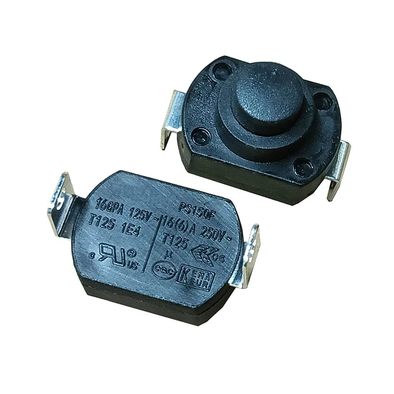 Original PS150F self-locking switch flashlight button switch 16A125/250V T125