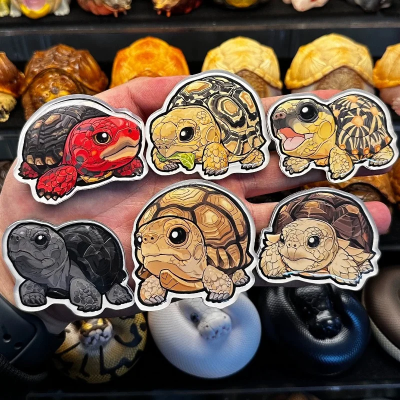 Original Animal Planet Laugh and Grow Fat Tortoise Refrigerator Note Animal Anime Action Figure Model Gifts Collection Ornament