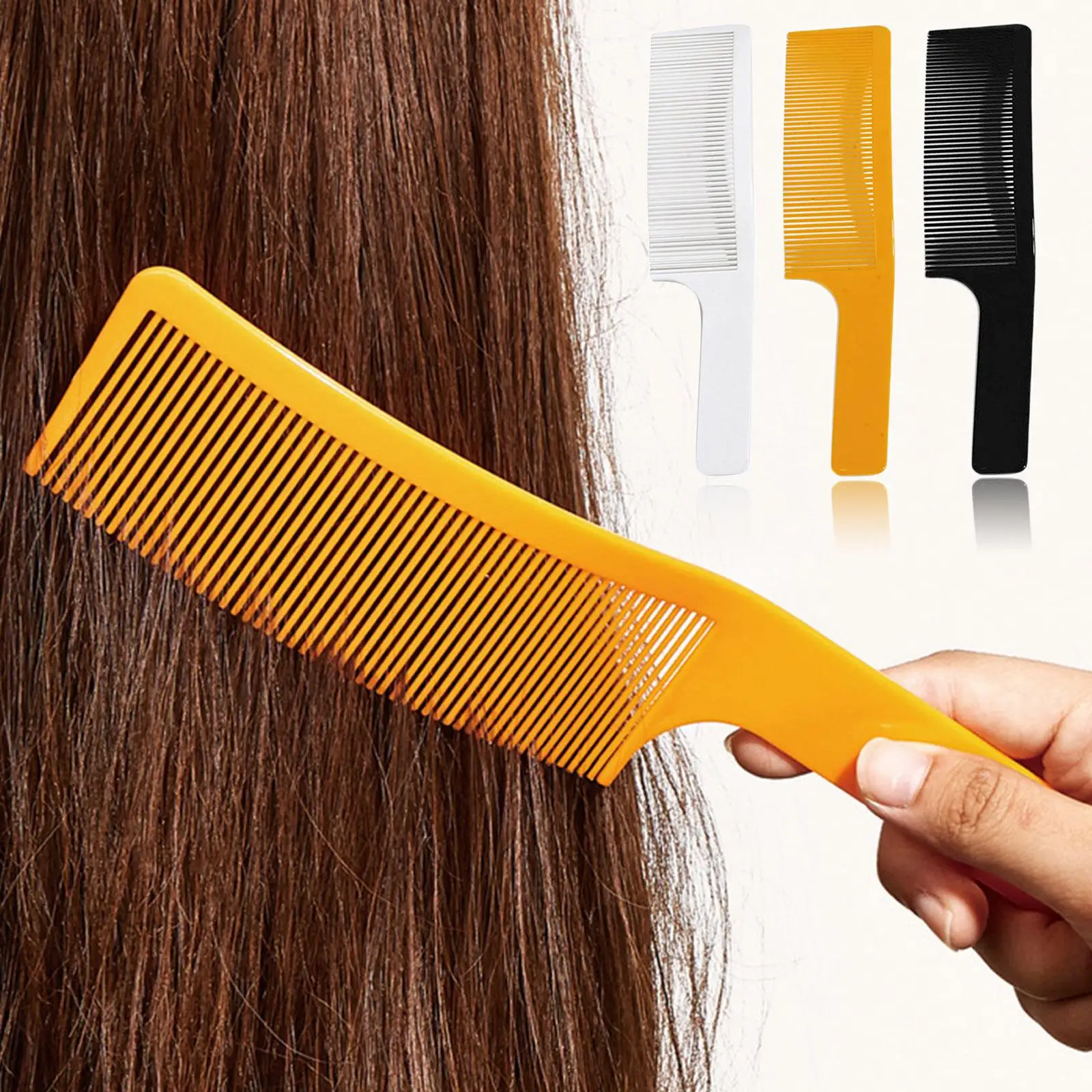 

Curved Clipper Comb Professional Plastic Ergonomic Brush for Hairdresser Salon Supplies Cutting and Styling