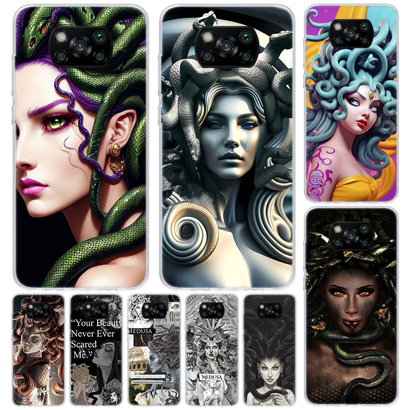 Medusa Greek Mythology Cover For Xiaomi Poco X6 X5 Pro X4 Gt X3 Nfc F6 Phone Case F5 F4 F3 F2 F1 M5S M4 M3 Print Shell Housing X