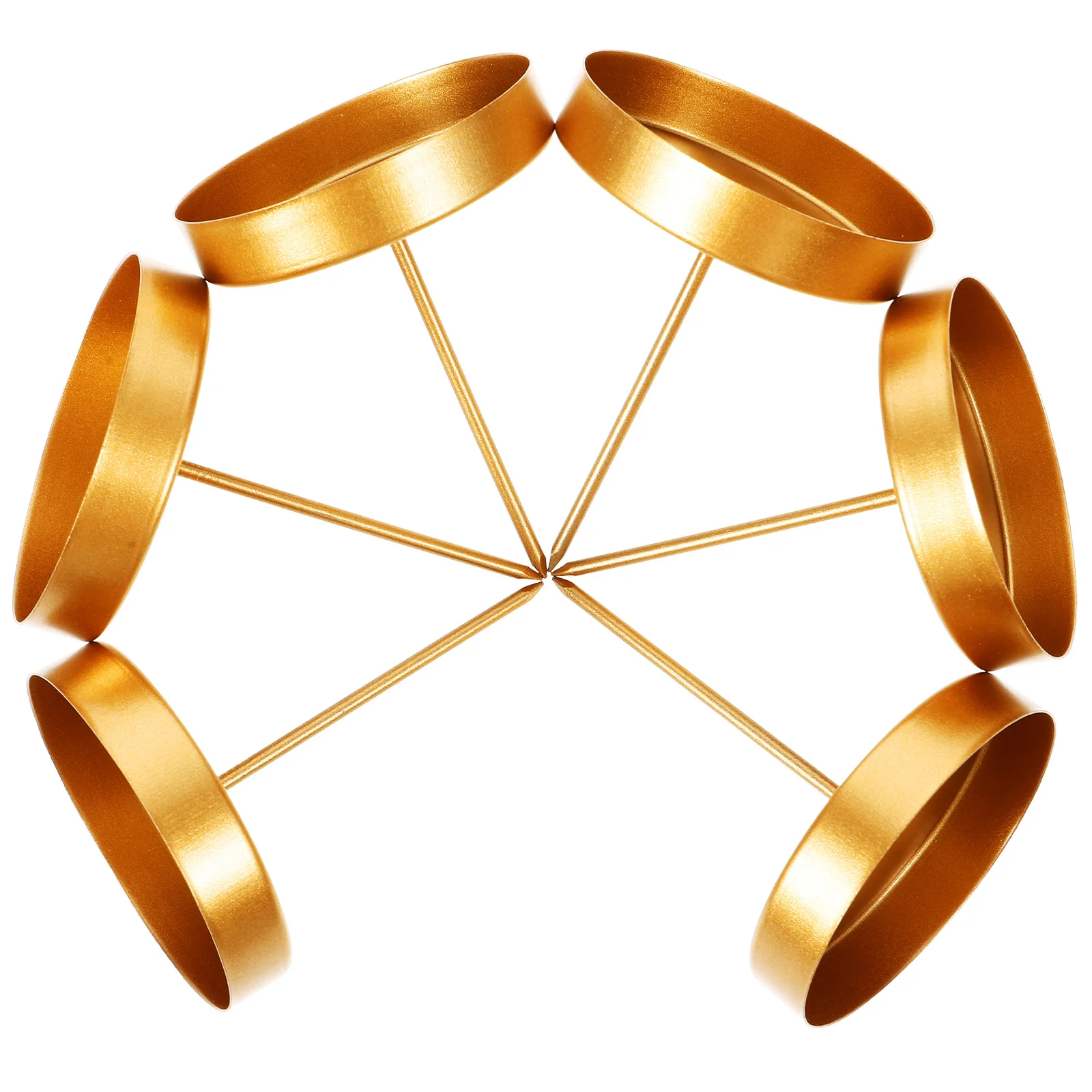 

6Pcs Iron Holder Rounded Tray for Jar and Pillar Candles Living Room Bedroom Decor Party Wedding Accessory Retro Metal