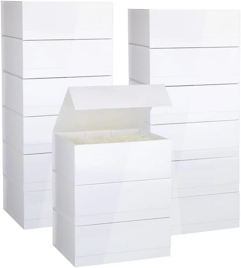 

15 Pack 15.5X12X6 Inch Large White Gift Boxes Bulk for Small Busines Presents Packaging Extra Large Gift Box with Lid