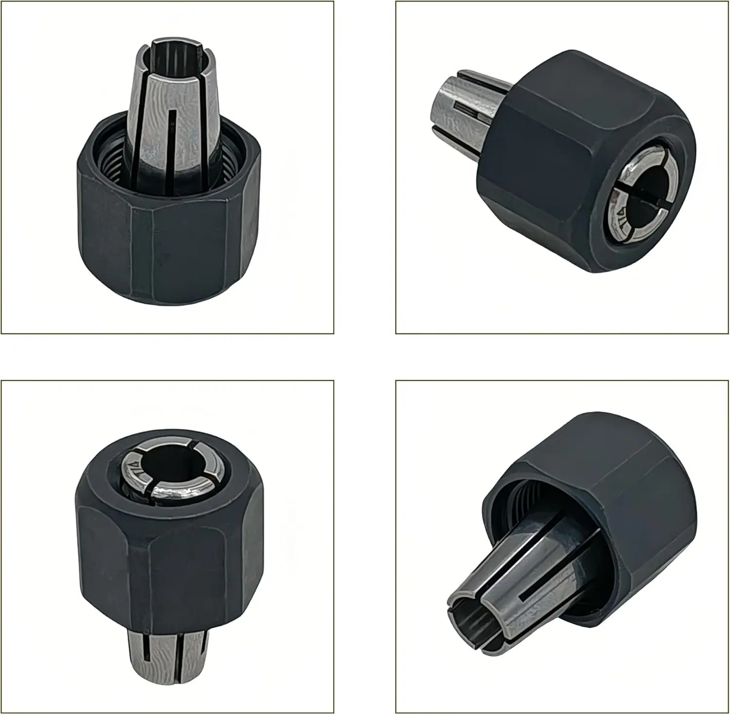 

For Milwaukee 2485-20 2486-20 1/4" Self-Releasing Collet Chuck & Locking Nut Kit 48-66-0974 48-66-2485 48-66-0975 48-66-0985