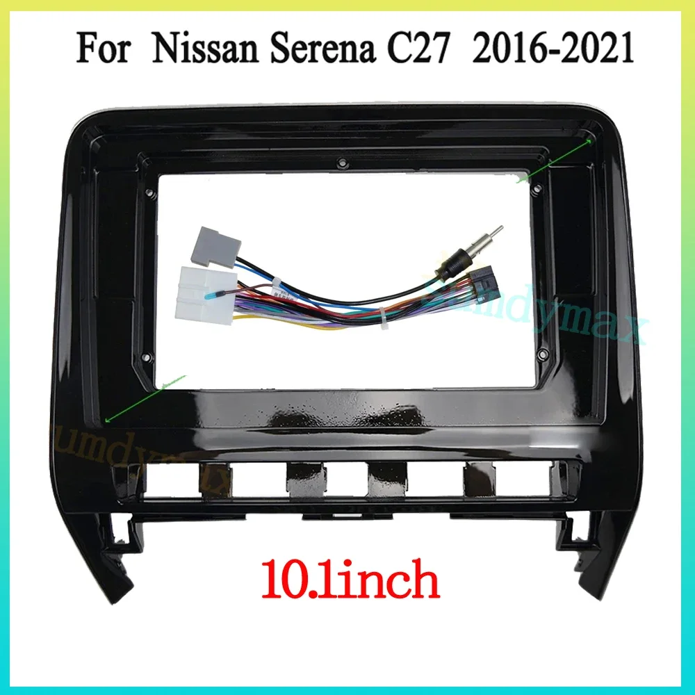 

10,1-дюймовый автомобильный DVD-радио с кабелем для Nissan Serena C27 2016-2022, стереоприборная панель с оточенной панелью, монтажная рамка