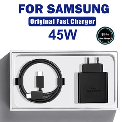 PD3.0 45W Super Fast Charger For Samsung Galaxy S23 S21 S22 Ultra S20 S10 Note 10+ 20 A54 USB Type C Cable Fast Charging