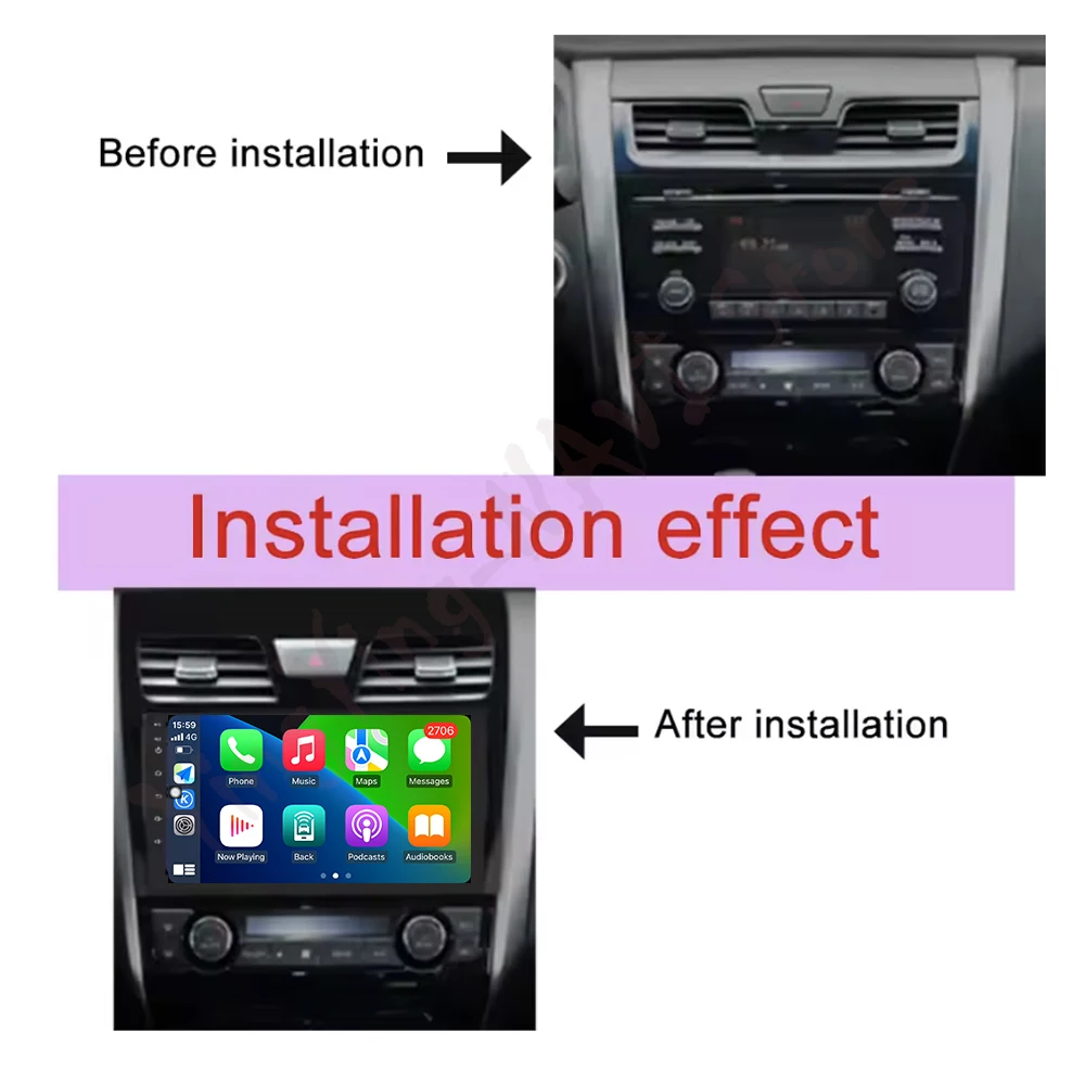 10 بوصة لنيسان Teana J33 3 2013-2015 أندرويد 16 سيارة فيديو مشغل وسائط متعددة Carplay DSP ستيريو لتحديد المواقع والملاحة #6