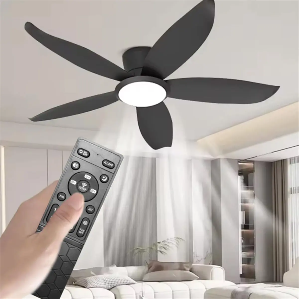 2Pcs Ceiling Fan Remote Replacement 6 Speed and Timer Control Remote Controller for Home Bedroom Living Room