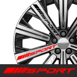 4Pcs/Set SPORT Sports Stickers for Automobile Hub Car Tire Sticker Exterior Decal Door Rims Wheel Hub Auto Decal Car Accessories