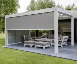 10*13FT altana zewnętrzna wodoodporna elektryczna żaluzja pergola dachowa zmotoryzowana aluminiowa pergola z zmotoryzowanym roletą