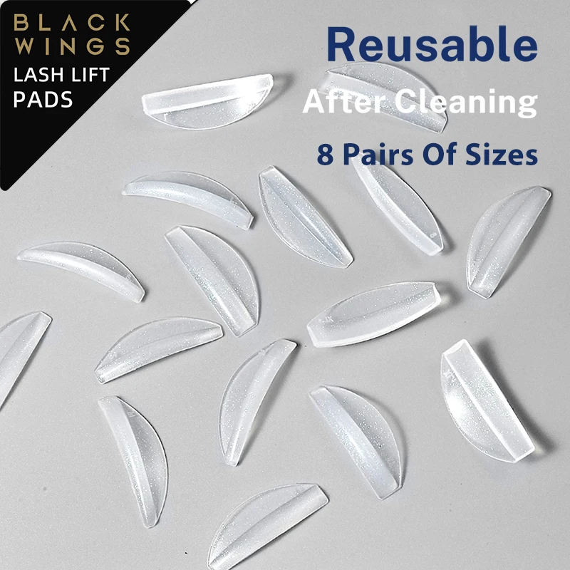 8PAIRS  Blackwings Eyelashlift Silicone Pads LashLifting 3D Lash Curler Perming Makeup Tool