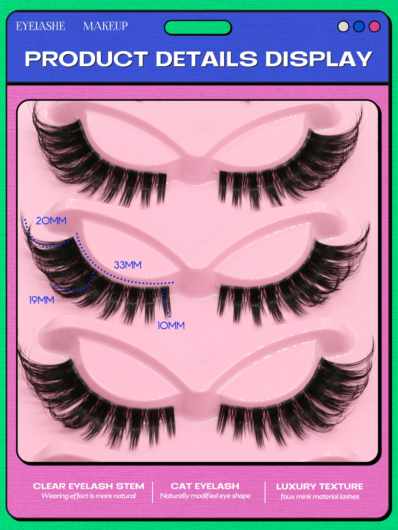 Veltrinay vison cílios olho de gato cílios volume raposa olho cílios postiços cílios naturais 3d d-curly volume cílios postiços maquiagem