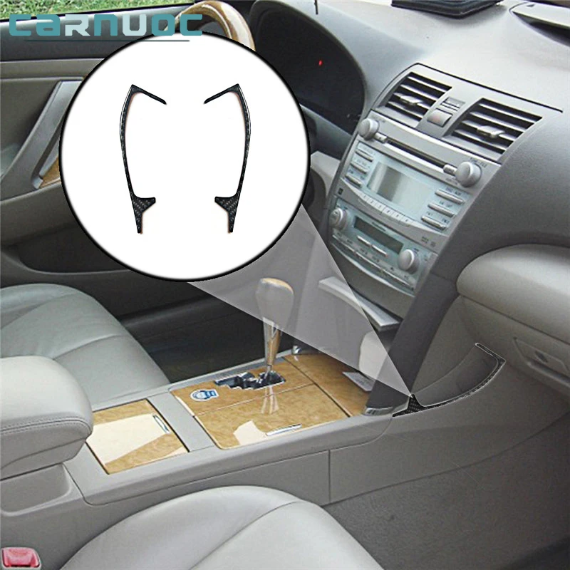 

For Toyota Camry 2007 2008 2009 2010 2011 Carbon Fiber Floor Control Accent Stickers Car Interior Decorative Accessories