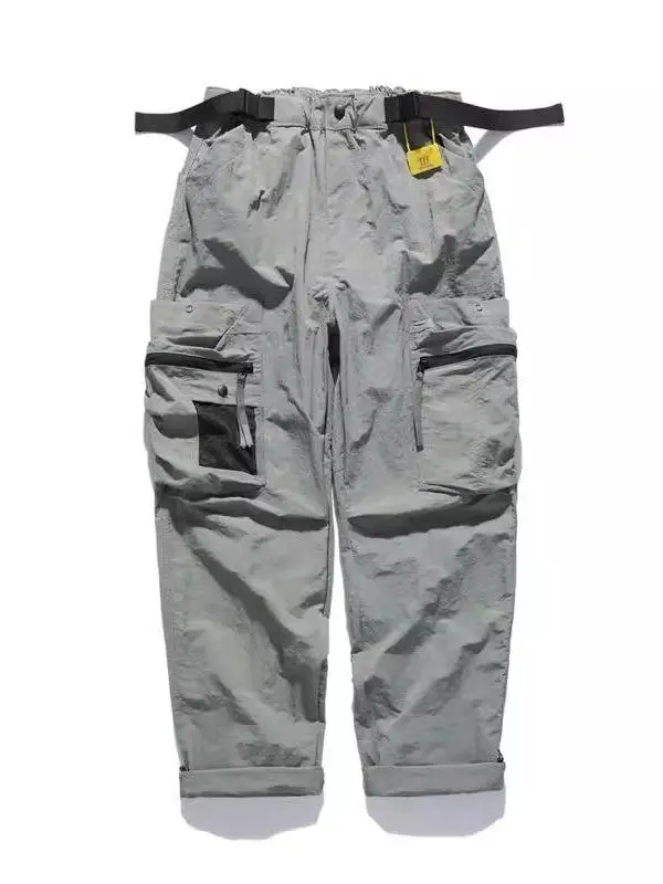 

Outdoor Multi-ket Functional Pants Men's Trendy Brand y Loose Retro Casual Workwear Paratrooper Dstring
