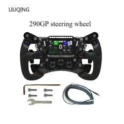 CONSPIT 290GP 290mm/11.4인치 포뮬러 레이싱 휠 에뮬레이터 게임 스티어링 휠 (카본 파이버 패널 및 4.3인치 LCD 포함)