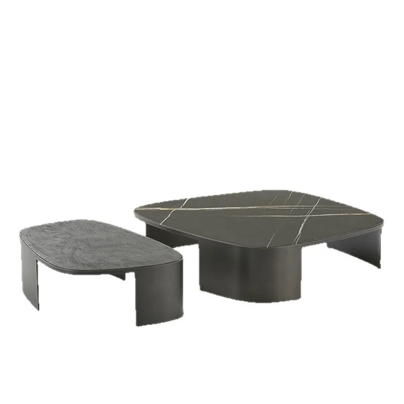 

Italian minimalist living room coffee table large flat combination special-shaped designer haute couture living room