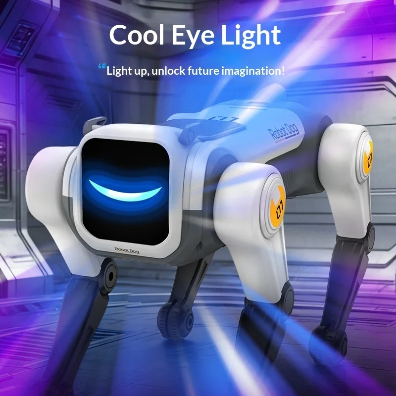 2026 New Remote Control Robot Dog Voice Control  Programmable Bionic Stunt Pet With LED Eye Light Interactive Toy For Kids