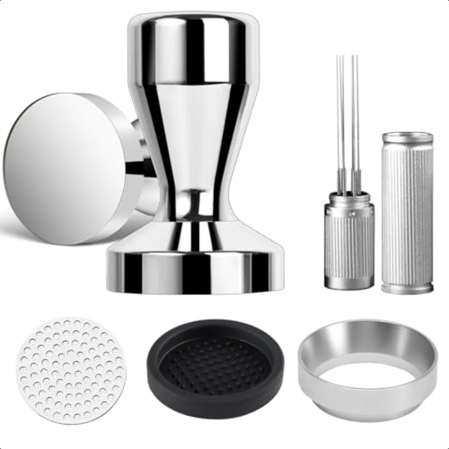 

51 мм Espro Accories KitWdt Tool Espro Solid Espro Tamper Дозирующая воронка и шайба для кофе Силиконовый коврик для тампера 0,4 мм Нержавеющая сталь