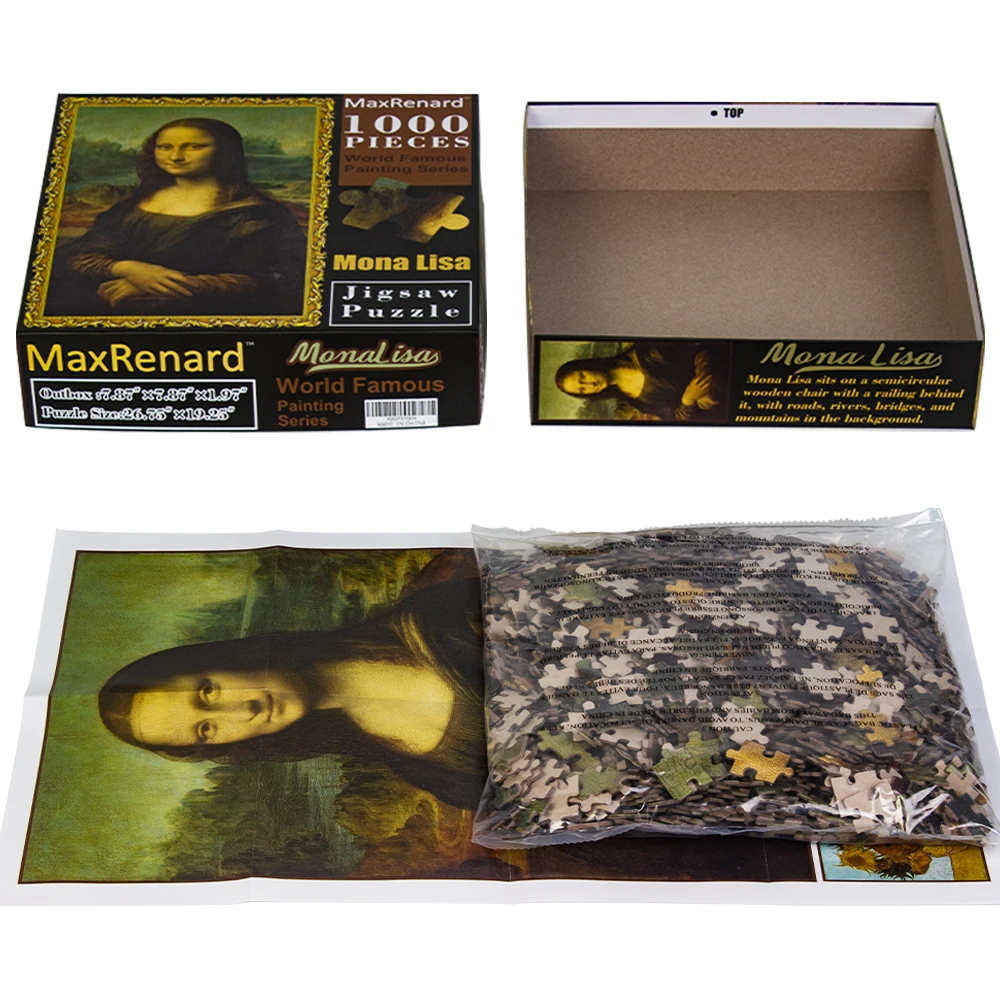 世界最小サイズ ジグソーパズル ルーペで探せ! モナリザ⭐︎モザイクアート Mona lisa puzzle - Etsy 日本