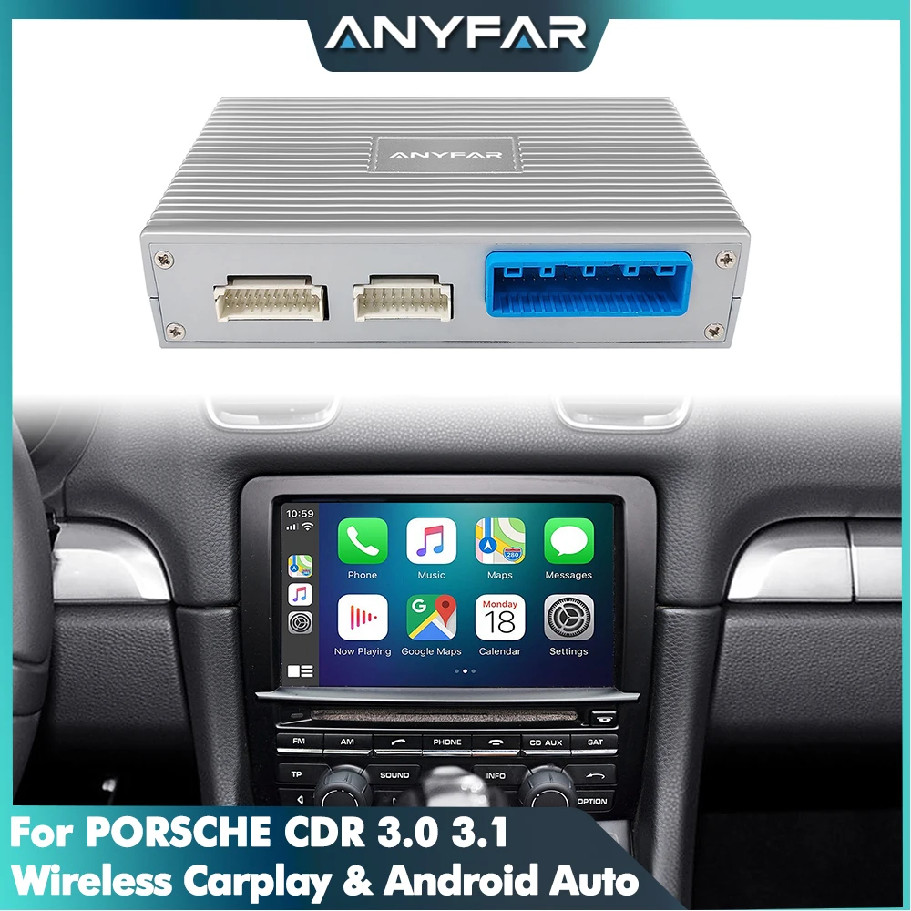Wireless CarPlay Android Auto decoder box for Porsche CDR 3.0 3.1 911 Cayanne Cayman Boxster Panamera 2012-2016