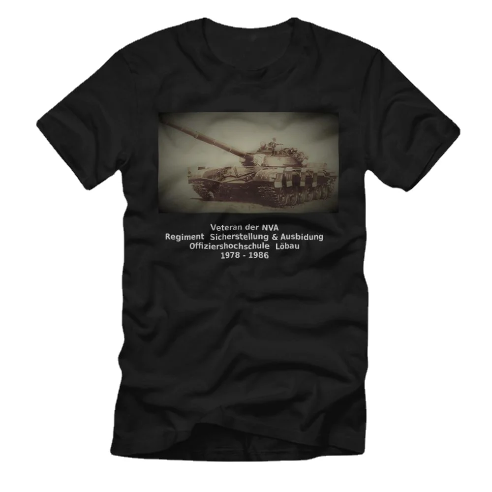 Panzerkompanie Offiziershochschule Löbau NVA DDR T72 Panzer T-Shirt. Summer Cotton Short Sleeve O-Neck Mens T Shirt New S-3XL