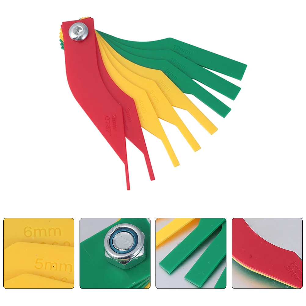 

3 Pcs Brake Pad Gauge Tool Pad Measuring Instrument Thickness Gauge Lining Scale Professional Automotive Wear Meter