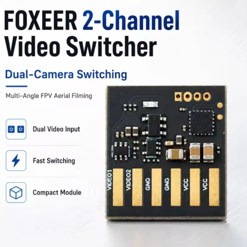 FOXEER 2CH Video Switcher Light Weight Small Size for RC FPV Drone