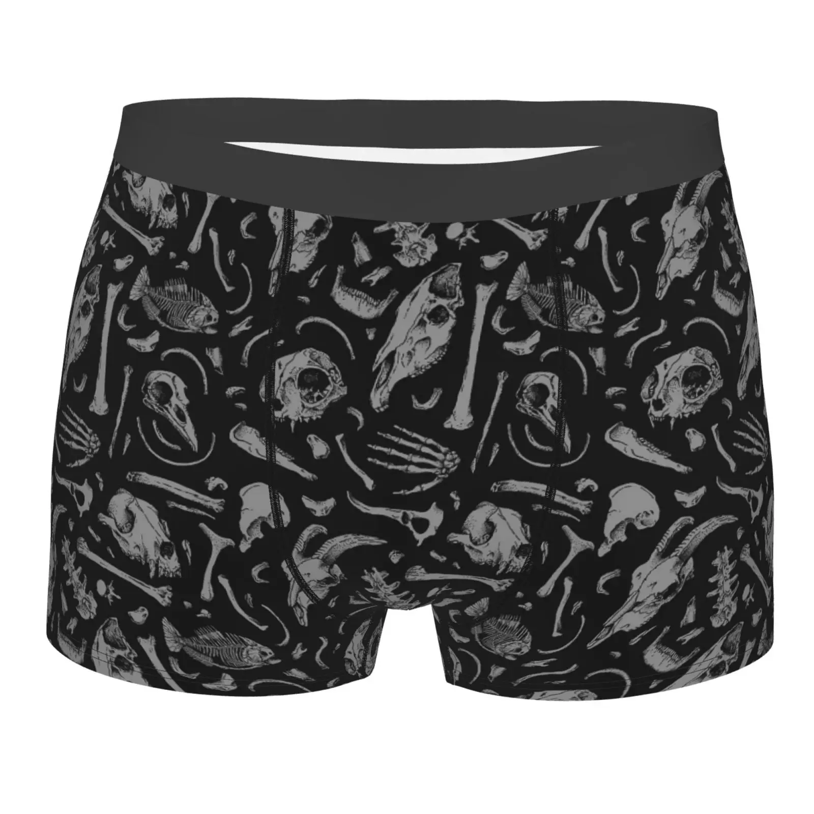 

Cool Dinosaur Fossil Horror Pattern Man's Boxer Briefs Breathable Funny Underwear High Quality Print Shorts Gift Idea
