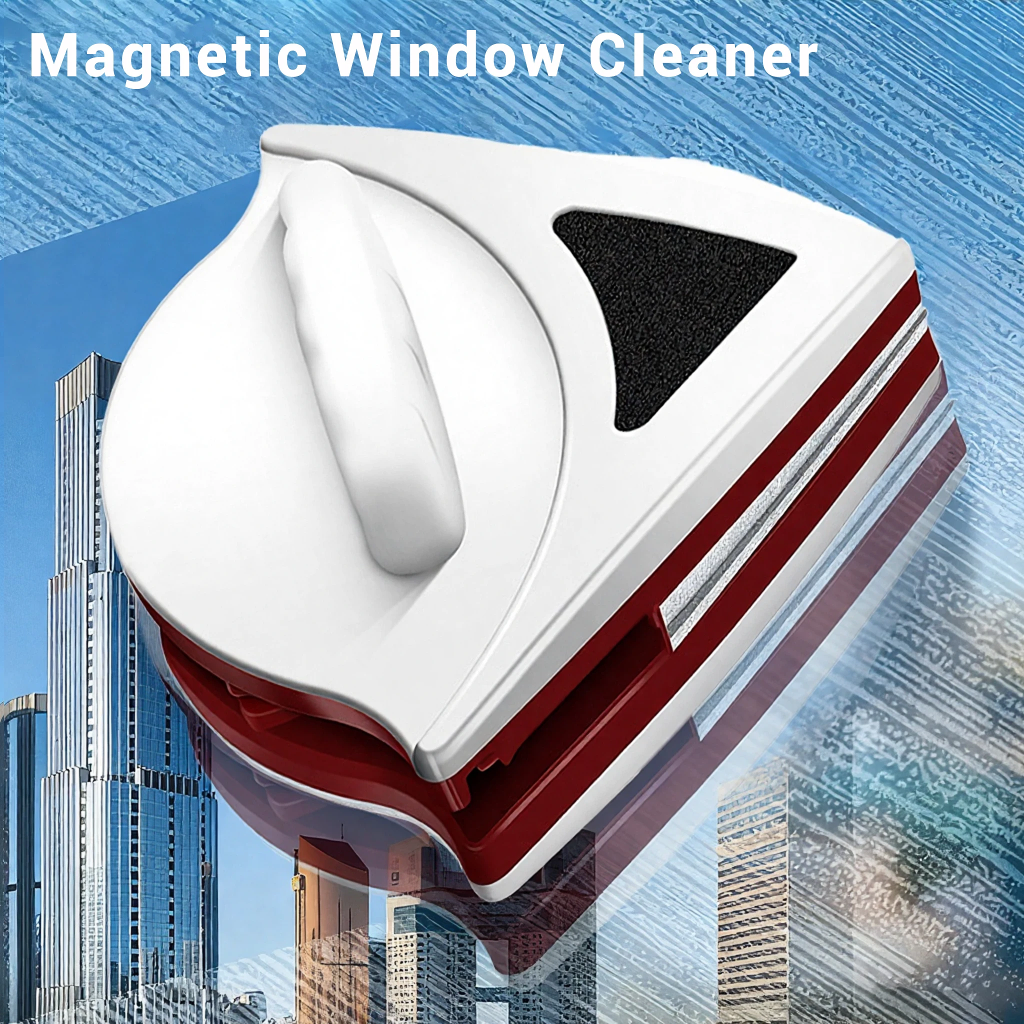 

Magnetic Window Cleaner Brush Water Discharge Wiper Household Glass Cleaning Tool Household Outside Window Cleaner for High Rise