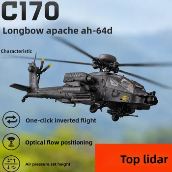 RC ERA Longbow Apache Helikopter zdalnie sterowany model AH-64D z pozycjonowaniem poprzez przepływ optyczny, odwrócony jednym kliknięciem, zabawka do zabawy na zewnątrz C170