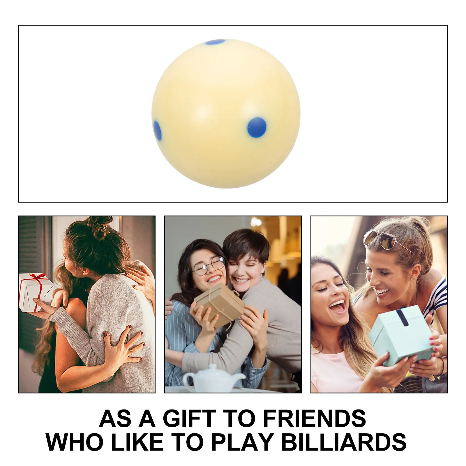 

Regulation Size White Cue Ball Crafted from Premium Phenolic Resin Wear Resistant Billiard Training Tool for All Skill Levels